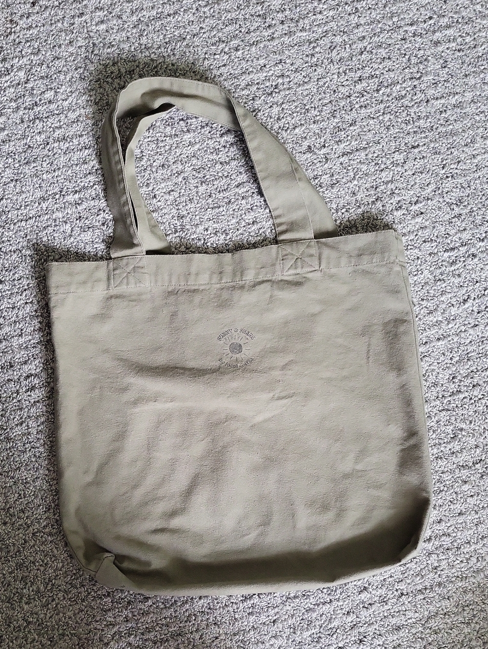Canvas Tote Bag in Olive Green